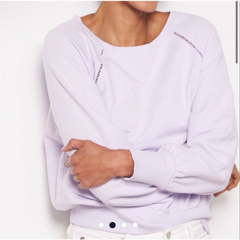 Michael Stars Kai Raglan Sweatshirt in Lavender‎ Size XL